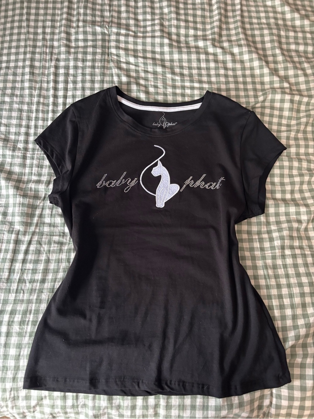 Baby Phat Black Tee with Silver Logo